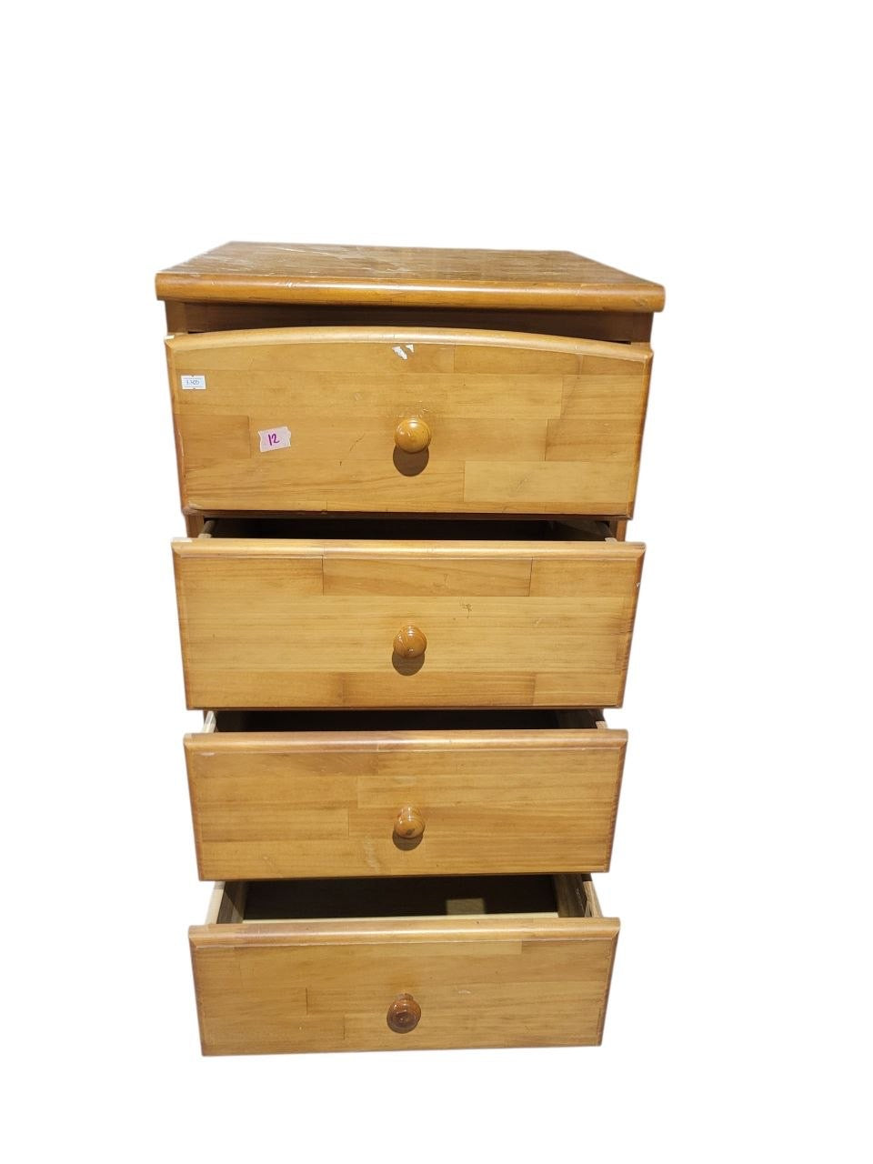 Wooden 4 Drawer Chest