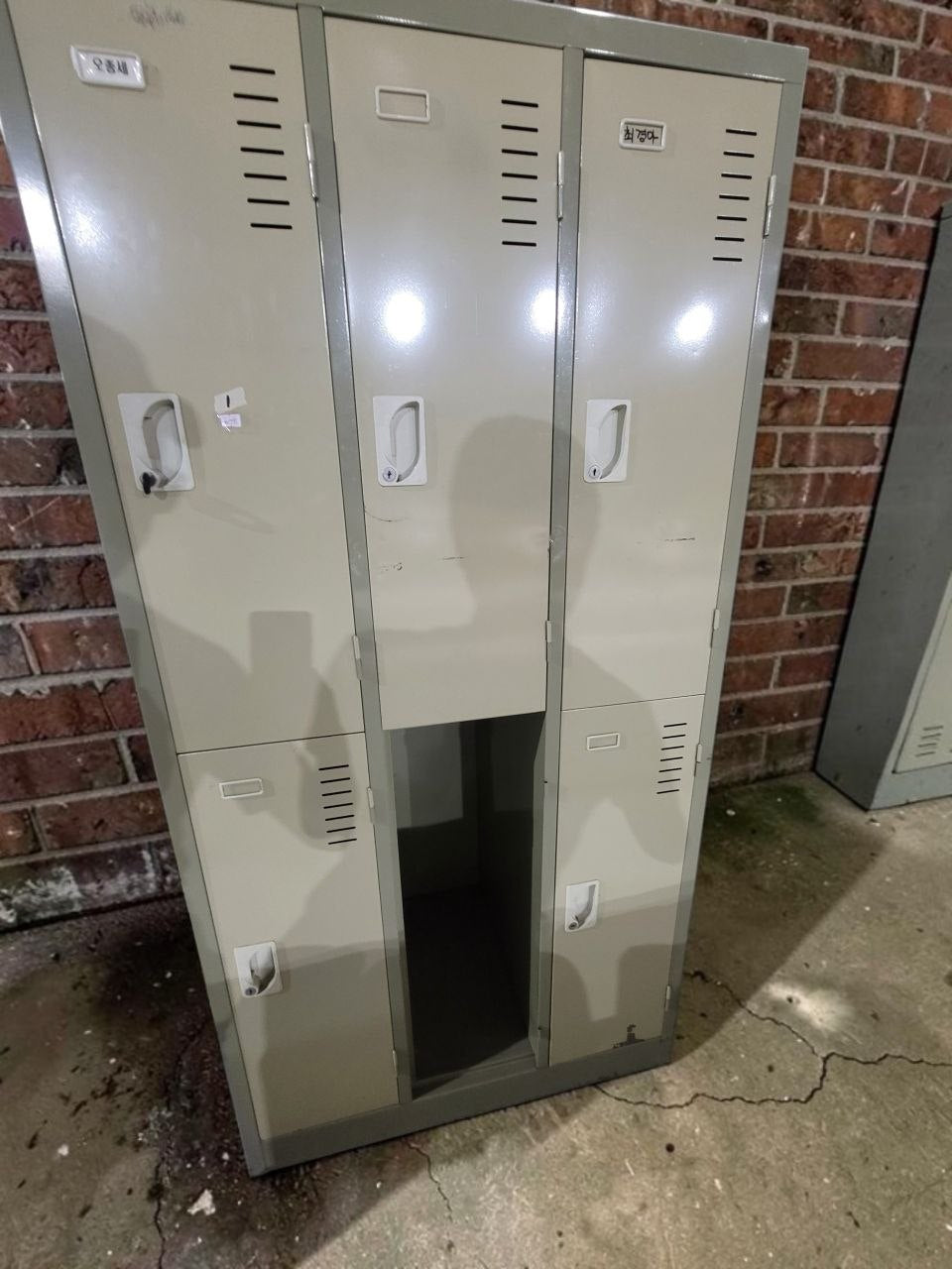 Multi-Compartment Metal Storage Locker Bank