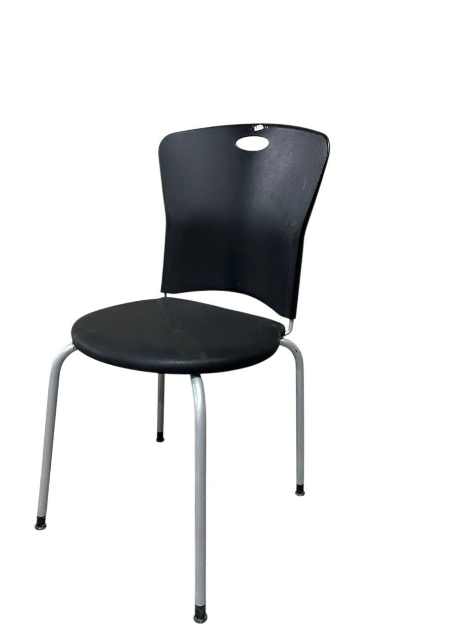 Modern Black Molded Office / Guest Stacking Chair