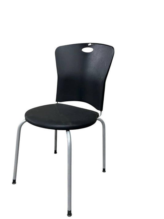 Modern Black Molded Office / Guest Stacking Chair