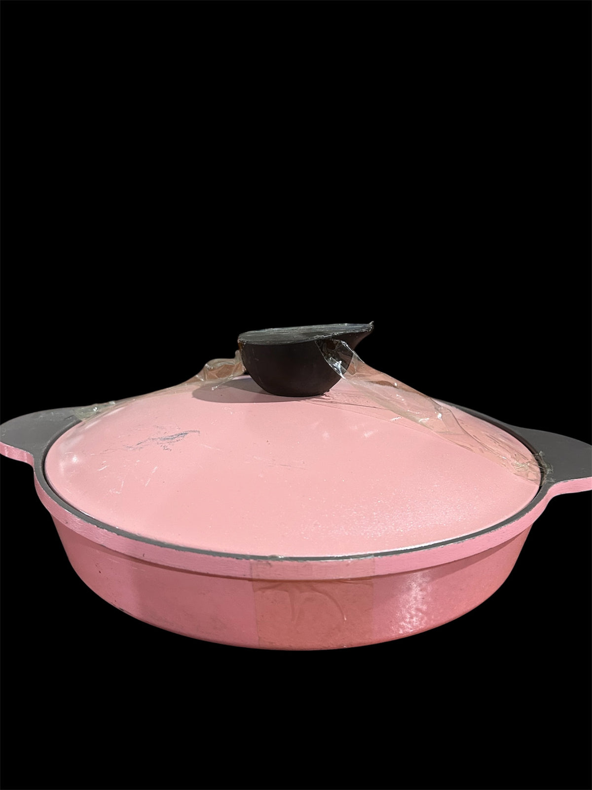 Pastel Pink Non-Stick Shallow Casserole / Sauté Pan with Lid